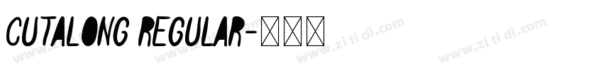 CutAlong Regular字体转换